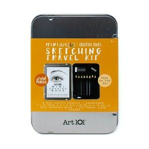 Art 101 Creative Tools Mini 12Pc Sketching Tin Drawing Set NWT